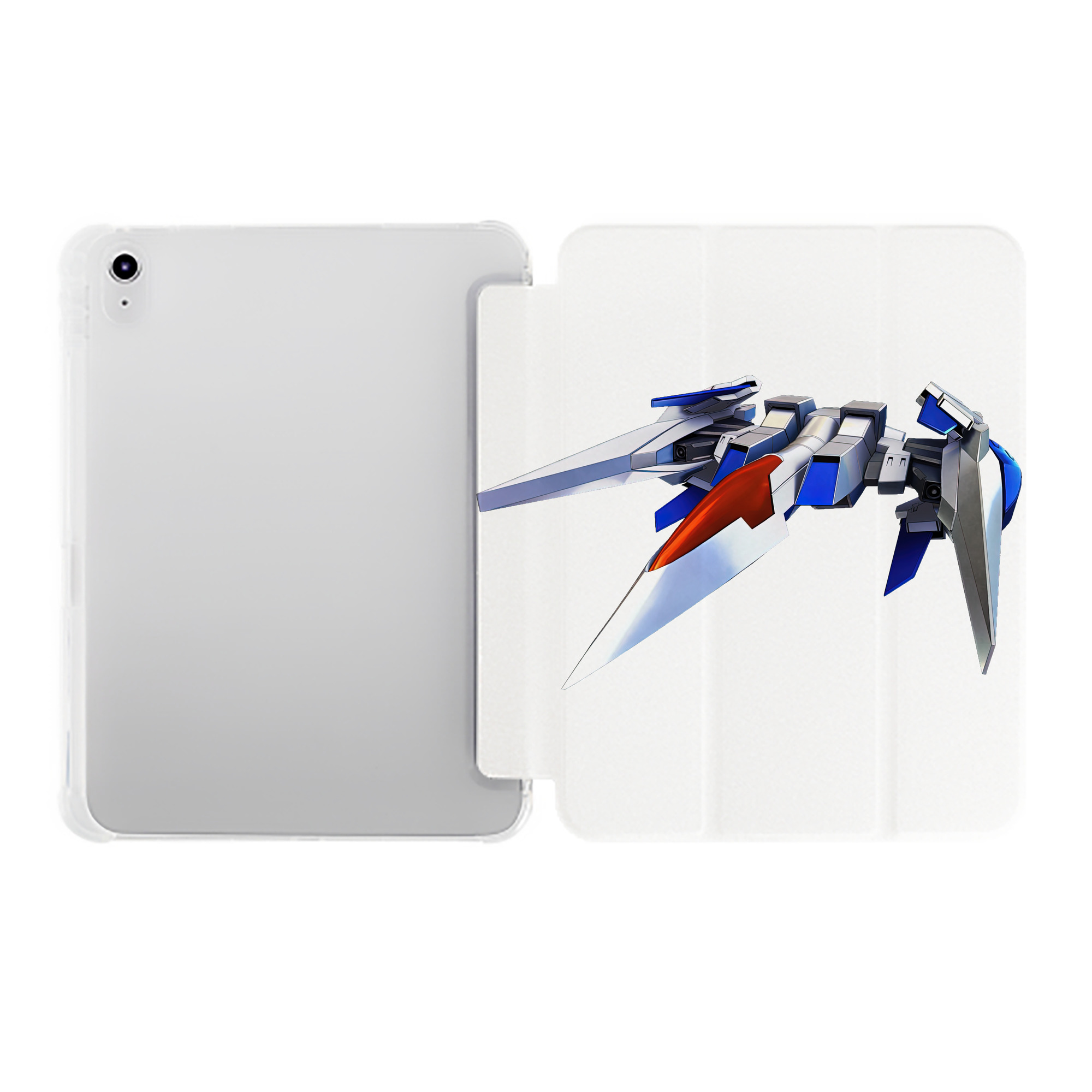 （画像用） 機動戦士ガンダム Mobile Suit Gundam IPad ケース ペン収納付き 三つ折りスタンド PUレザー×シリコン 対応機種9.5/10.5/10.9インチ